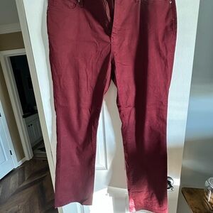 St. John's Bay Maroon Straight Leg Pants